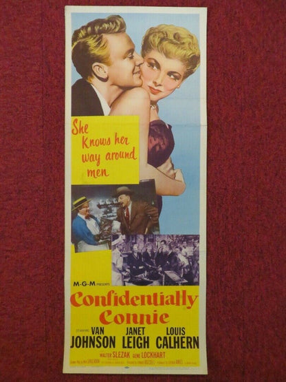 CONFIDENTIALLY CONNIE US INSERT (14"x 36") POSTER JANET LEIGH VAN JOHNSON 1953 Movie posters