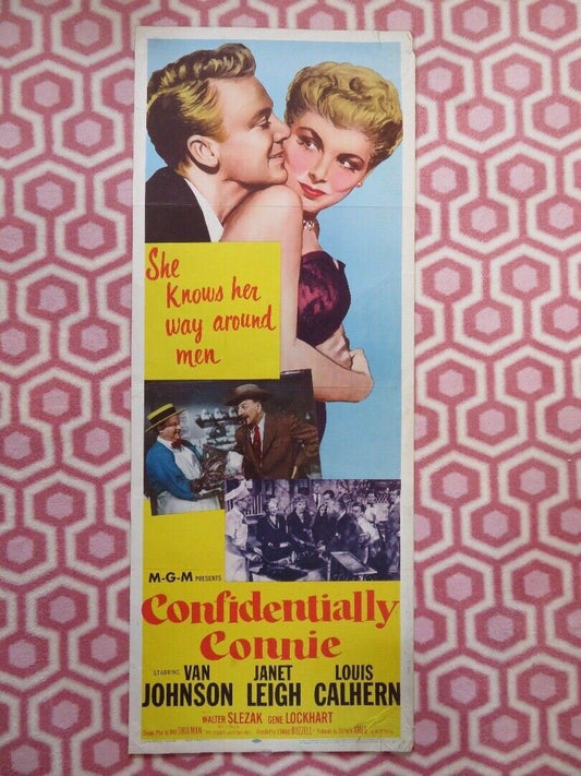 CONFIDENTIALLY CONNIE US INSERT (14"x 36") POSTER VAN JOHNSON JANET LEIGH 1953 - Rendezvous Cinema