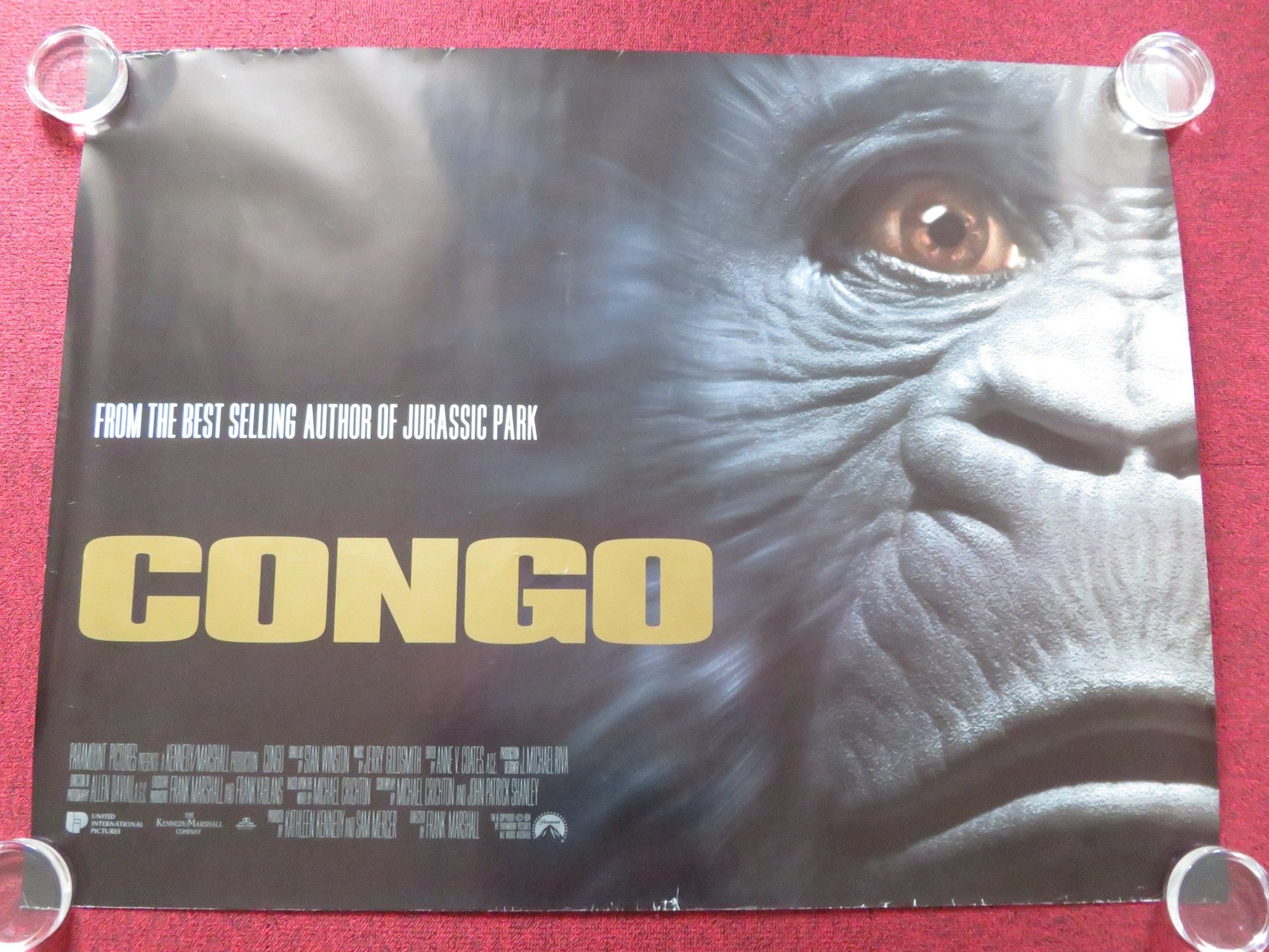 CONGO UK QUAD (30"x 40") ROLLED POSTER LAURA LINNEY DYLAN WALSH 1995 Rendezvous Cinema Movie posters