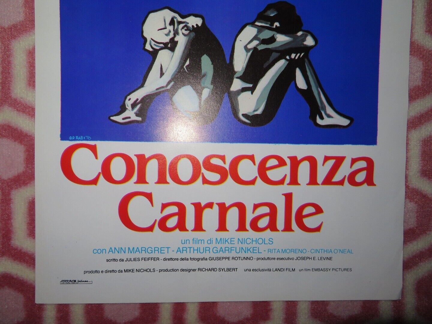 CONOSCENZA CARNALE /Carnal Knowledge ITALIAN LOCANDINA (27.5"x13") POSTER 1971 - Rendezvous Cinema
