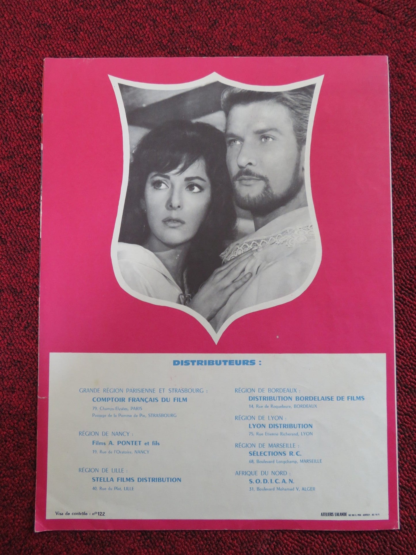 CONQUEROR OF MARACAIBO FRENCH BROCHURE HANS VON BORSODY LUISELLA BONI 1961 Rendezvous Cinema Movie posters