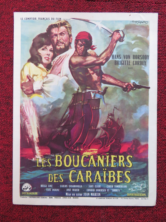 CONQUEROR OF MARACAIBO FRENCH BROCHURE HANS VON BORSODY LUISELLA BONI 1961 Rendezvous Cinema Movie posters