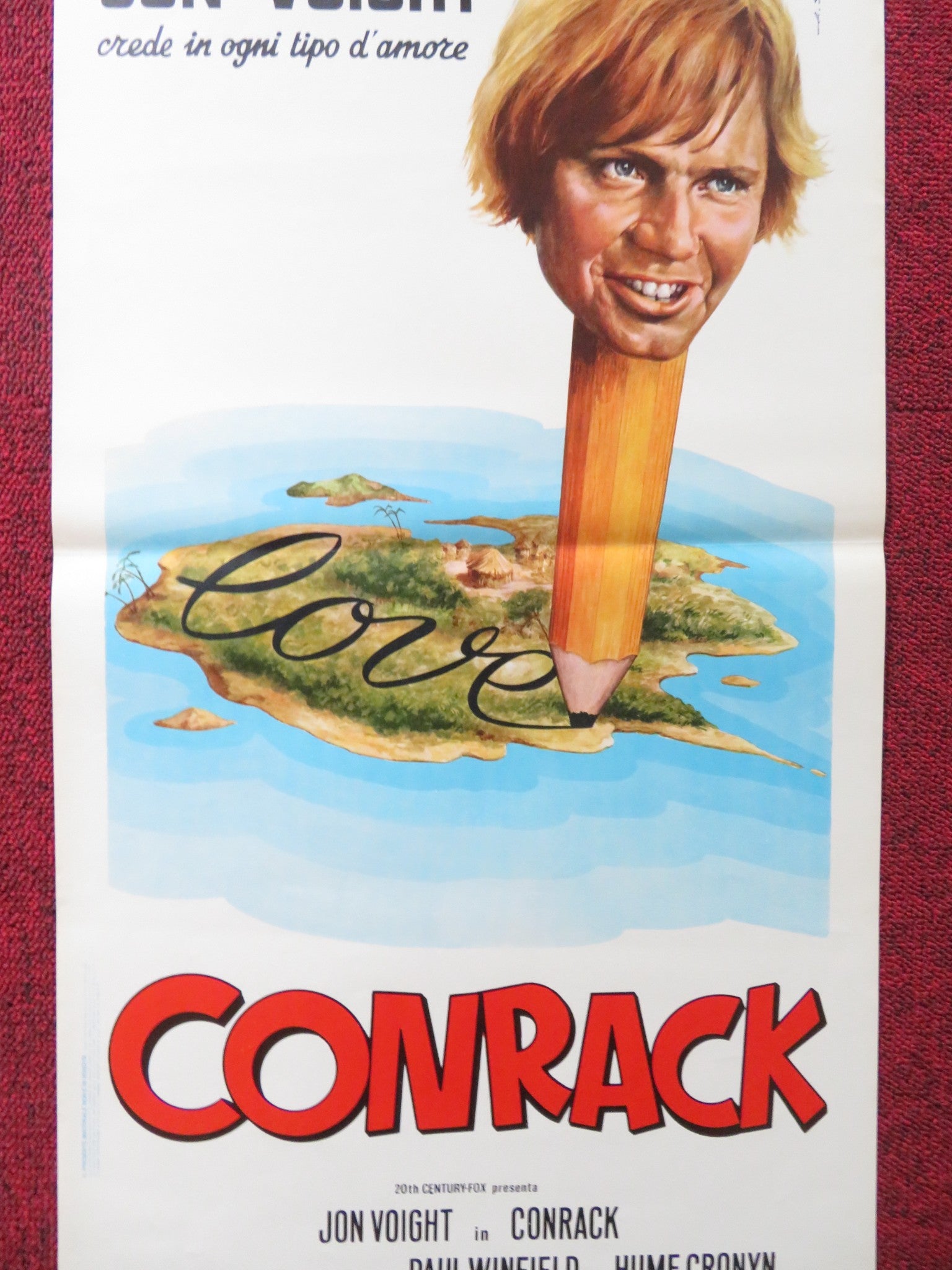 CONRACK ITALIAN LOCANDINA POSTER JON VOIGHT PAUL WINFIELD 1974 Rendezvous Cinema Movie posters