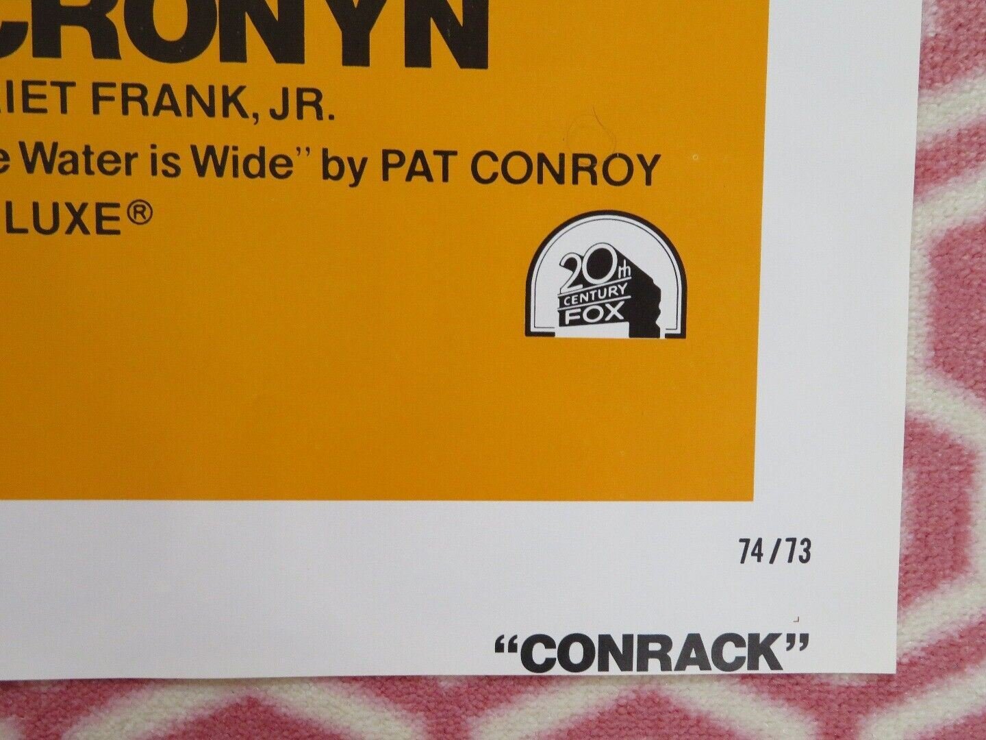 CONRACK US ONE SHEET POSTER JON VOIGHT PAUL WINFIEL 1974 Movie posters