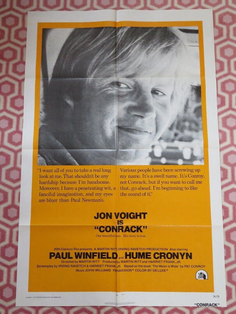 CONRACK US ONE SHEET POSTER JON VOIGHT PAUL WINFIEL 1974 Movie posters