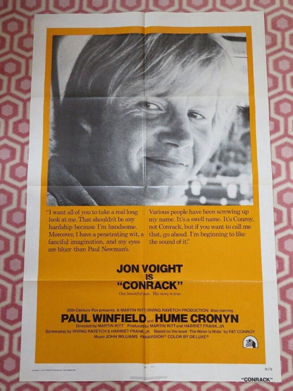 CONRACK US ONE SHEET POSTER JON VOIGHT PAUL WINFIEL 1974 Movie posters