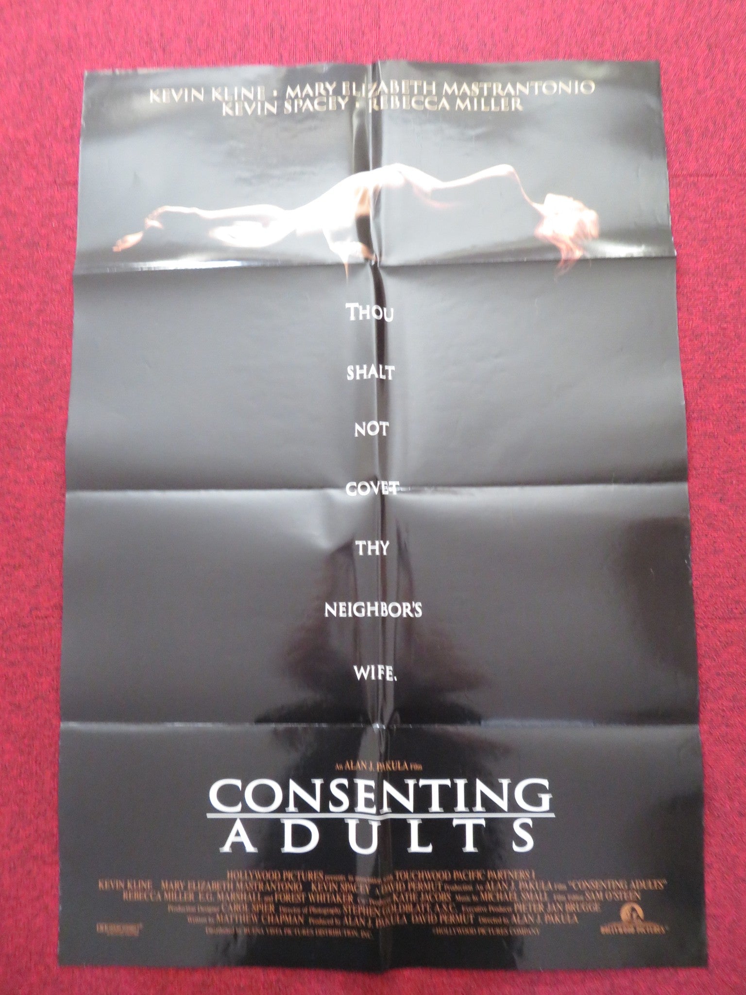 CONSENTING ADULTS FOLDED US ONE SHEET POSTER KEVIN KLINE REBECCA MILLER 1992 Rendezvous Cinema Movie posters