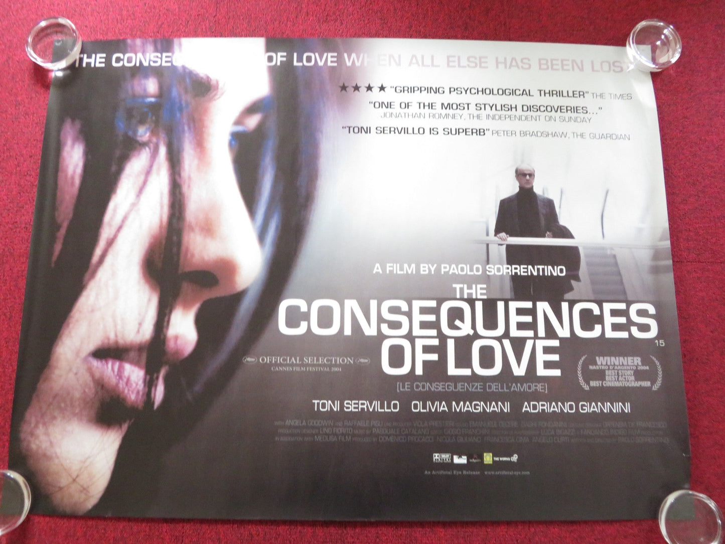CONSEQUENCES OF LOVE UK QUAD (30"x 40") ROLLED POSTER TONI SERVILLO 2004 Rendezvous Cinema Movie posters
