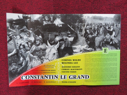 CONSTANTINE AND THE CROSS FRENCH BROCHURE CORNEL WILDE BELINDA LEE 1961 Rendezvous Cinema Movie posters