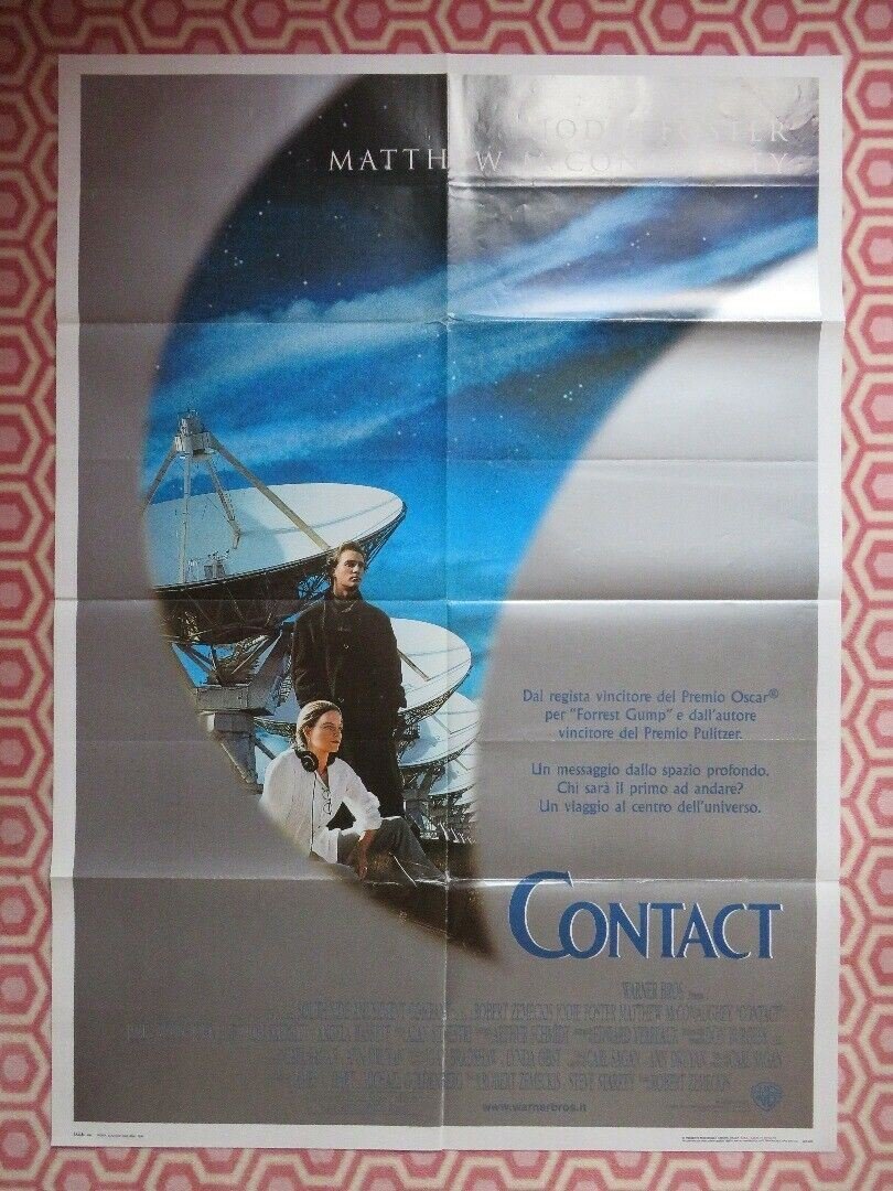 CONTACT ITALIAN 2 FOGLIO (55"x 39") POSTER JODIE FOSTER MATTHEW MCCONAUGHEY 1997 Movie posters