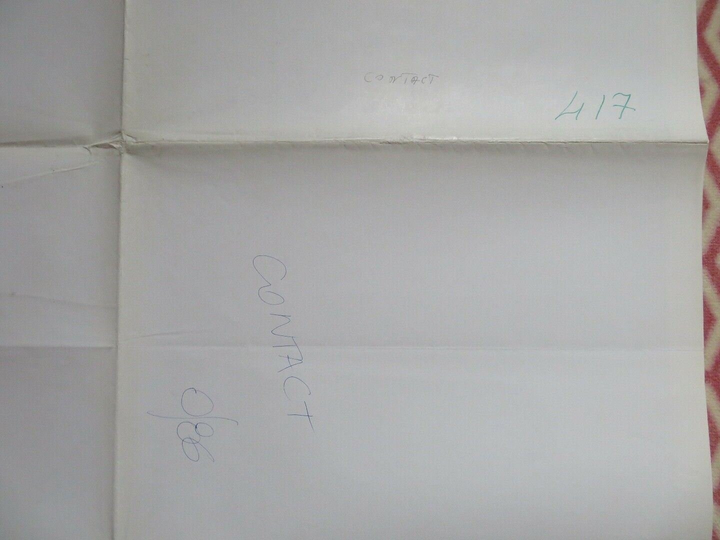 CONTACT ITALIAN 2 FOGLIO (55"x 39") POSTER JODIE FOSTER MATTHEW MCCONAUGHEY 1997 Movie posters