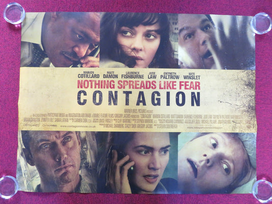 CONTAGION UK QUAD (30"x 40") ROLLED POSTER GWYNETH PALTROW MATT DAMON 2011 Rendezvous Cinema Movie posters