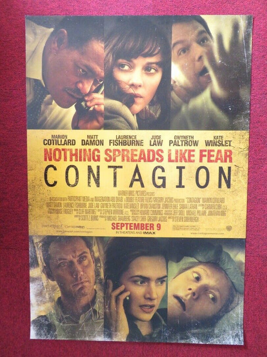 CONTAGION US ONE SHEET ROLLED POSTER GWYNETH PALTROW TIEN YOU CHUI 2011 Movie posters