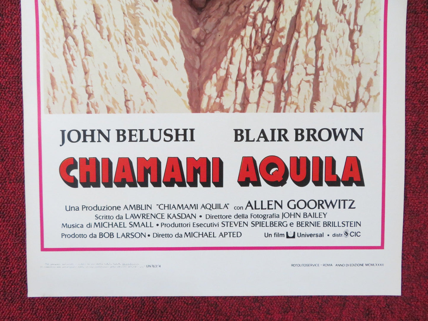 CONTINENTAL DIVIDE ITALIAN LOCANDINA POSTER JOHN BELUSHI BLAIR BROWN 1982 Rendezvous Cinema Movie posters