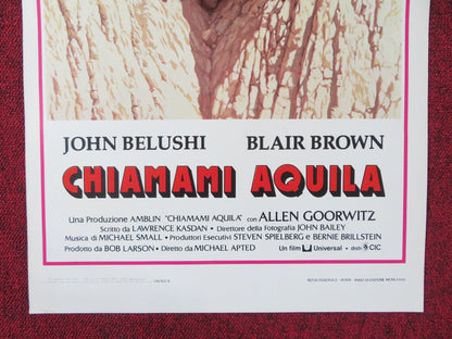 CONTINENTAL DIVIDE ITALIAN LOCANDINA POSTER JOHN BELUSHI BLAIR BROWN 1982 Rendezvous Cinema Movie posters