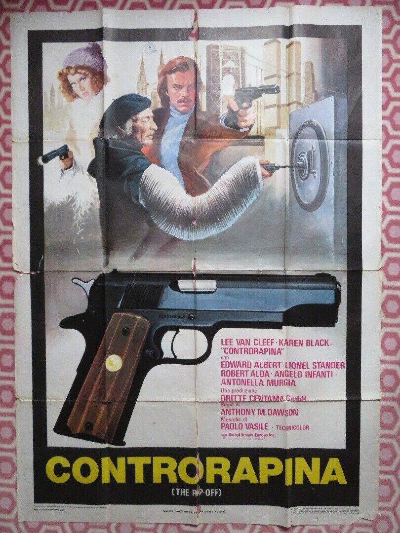 CONTRORAPINA / SQUEEZE ITALIAN 2 FOGLIO (55"x 39") POSTER LEE VAN CLEEF 1978 - Rendezvous Cinema