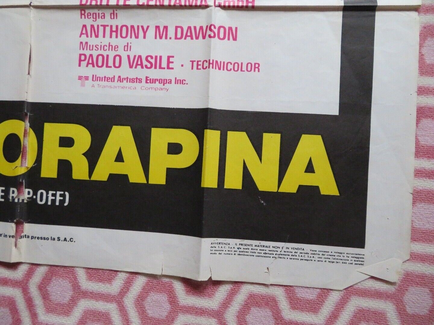 CONTRORAPINA / SQUEEZE ITALIAN 2 FOGLIO (55"x 39") POSTER LEE VAN CLEEF 1978 - Rendezvous Cinema