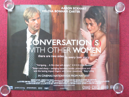 CONVERSATIONS WITH OTHER WOMEN UK QUAD (30"x 40") ROLLED POSTER A. ECKHART 2005 Rendezvous Cinema Movie posters