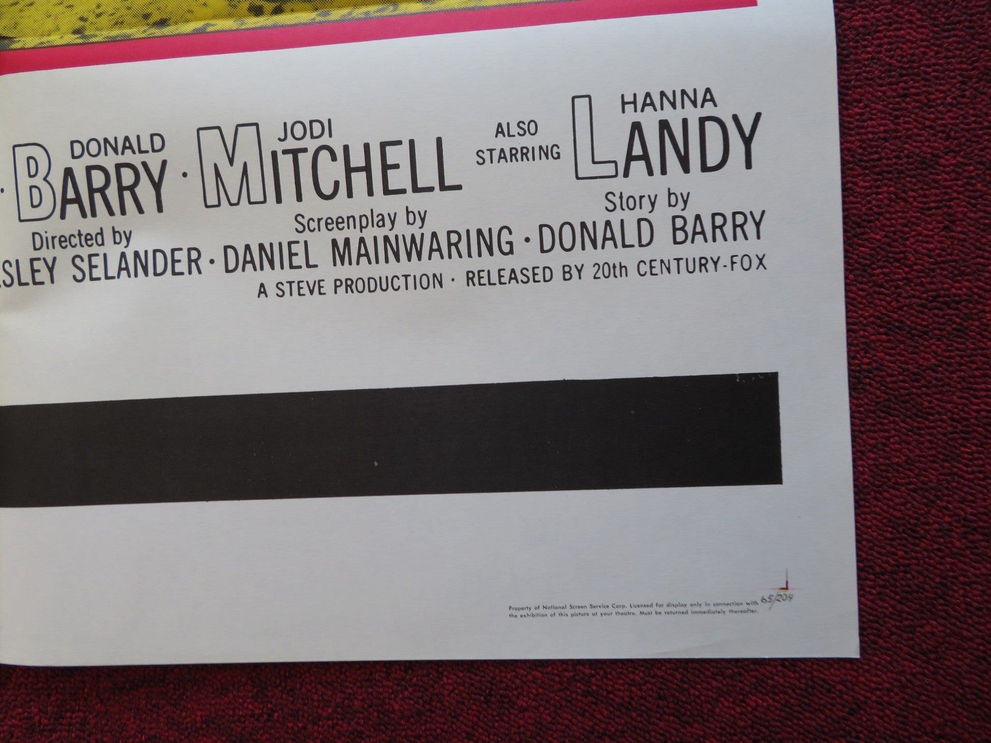 CONVICT STAGE FOLDED US ONE SHEET POSTER HARRY LAUTER DONALD BARRY 1965 Rendezvous Cinema Movie posters