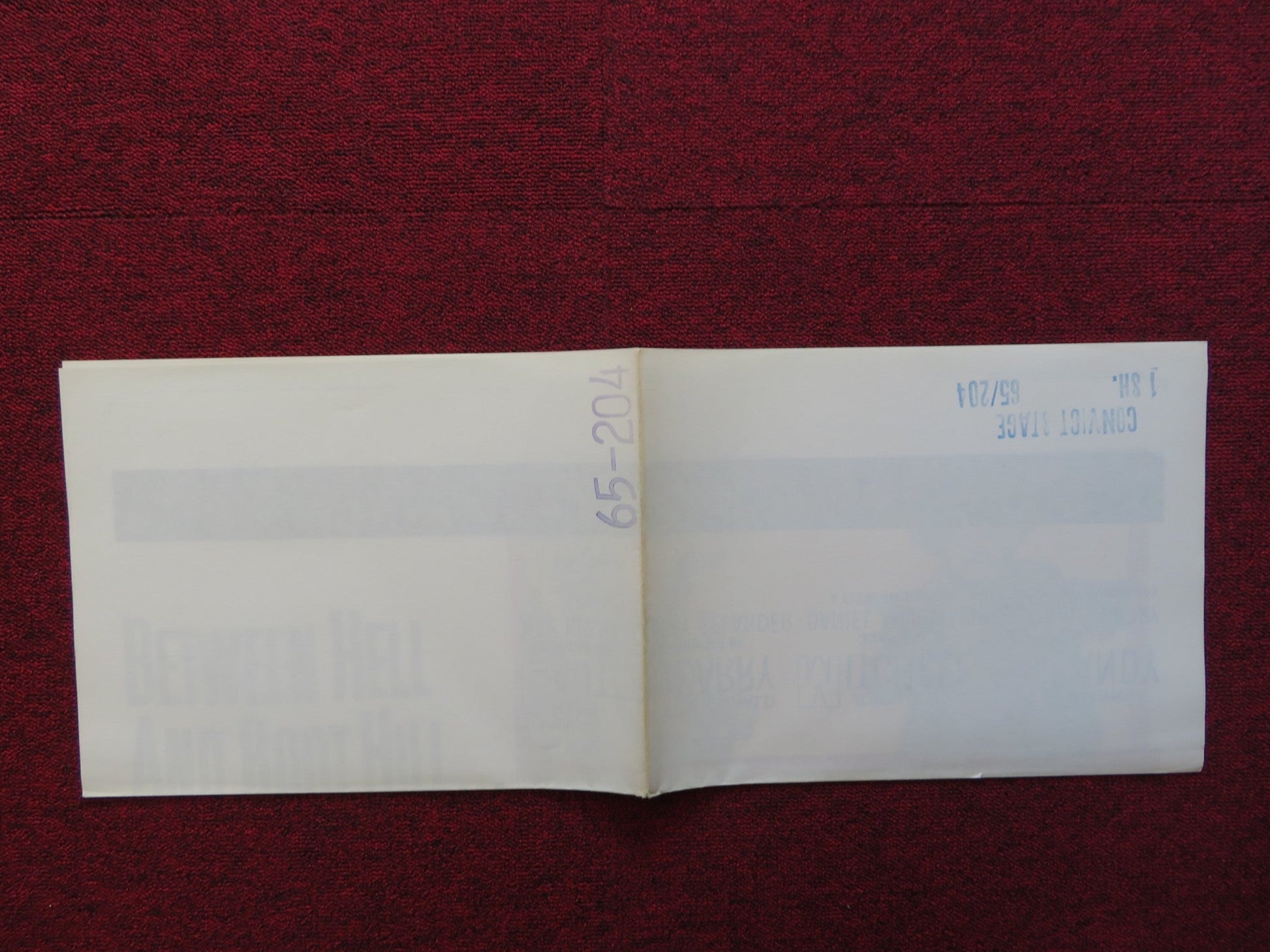 CONVICT STAGE FOLDED US ONE SHEET POSTER HARRY LAUTER DONALD BARRY 1965 Rendezvous Cinema Movie posters