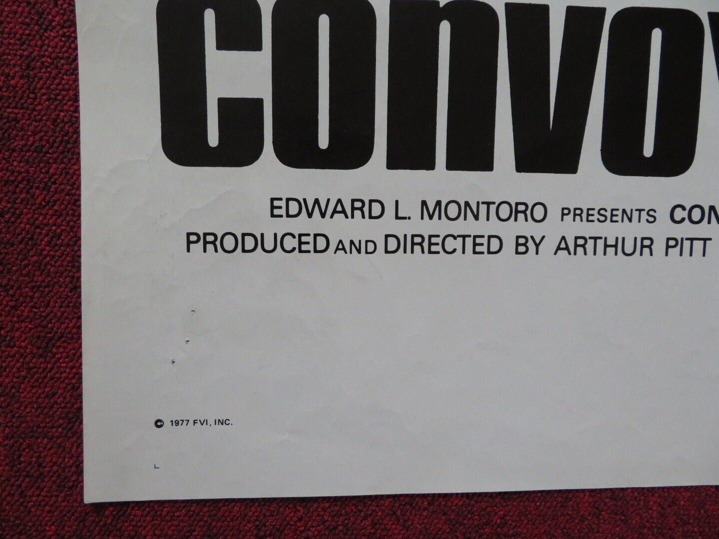 CONVOY BUDDIES FOLDED US ONE SHEET POSTER TERRENCE HALL BOB SPENCER 1977 Movie posters