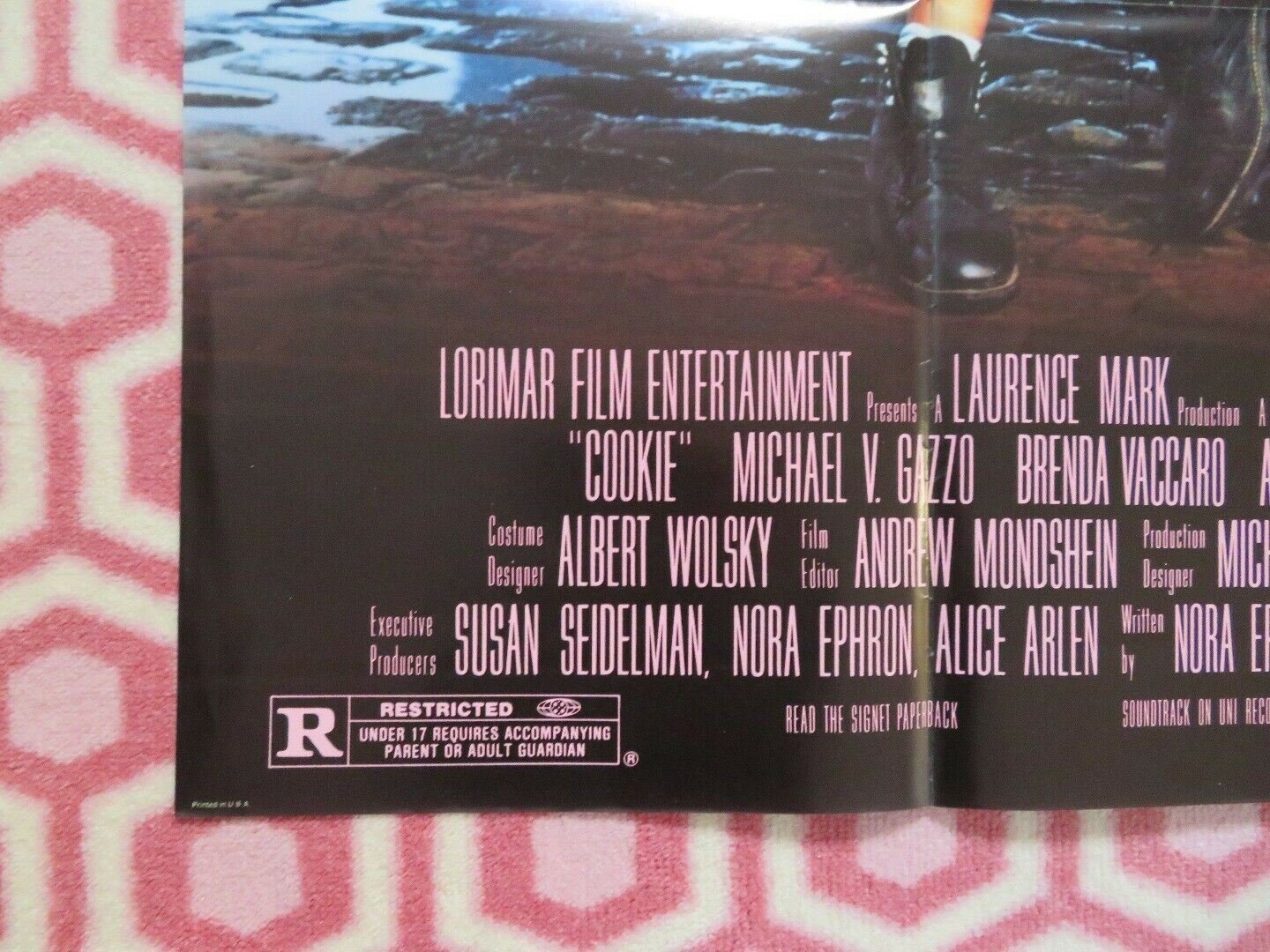 COOKIE US ONE SHEET POSTER PETER FALK DIANNE WIEST 1989 Movie posters