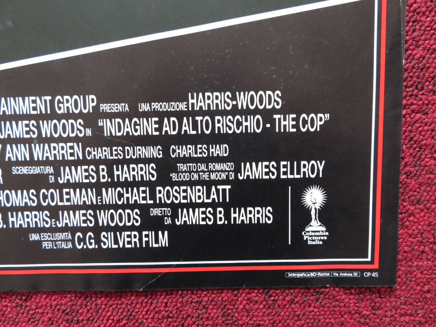 COP - A ITALIAN FOTOBUSTA POSTER JAMES WOODS LESLEY ANN WARREN 1988 Rendezvous Cinema Movie posters