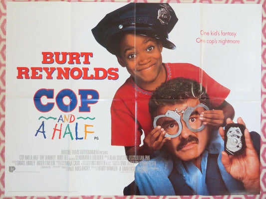 COP AND A HALF BRITISH QUAD (30"x40") POSTER BURT REYNOLDS HENRY WINKLER 1992 Movie posters