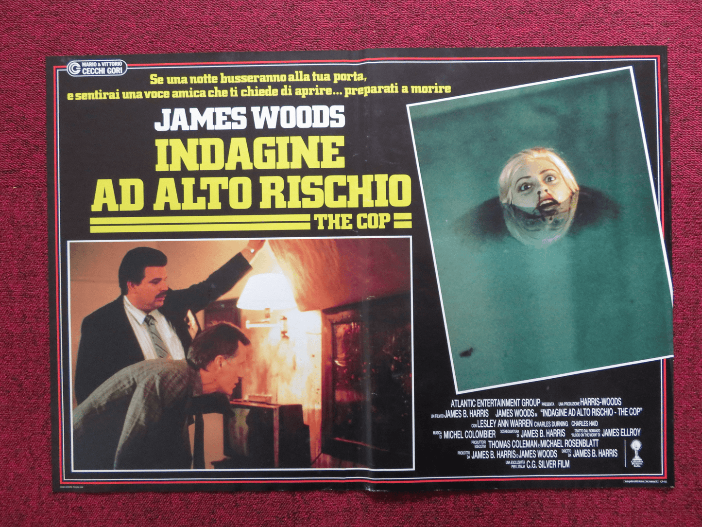 COP - B ITALIAN FOTOBUSTA POSTER JAMES WOODS LESLEY ANN WARREN 1988 Rendezvous Cinema Movie posters