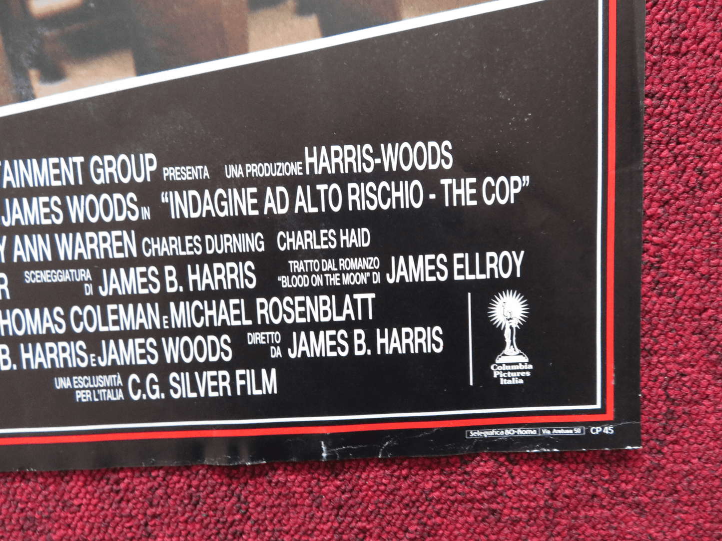 COP - C ITALIAN FOTOBUSTA POSTER JAMES WOODS LESLEY ANN WARREN 1988 Rendezvous Cinema Movie posters