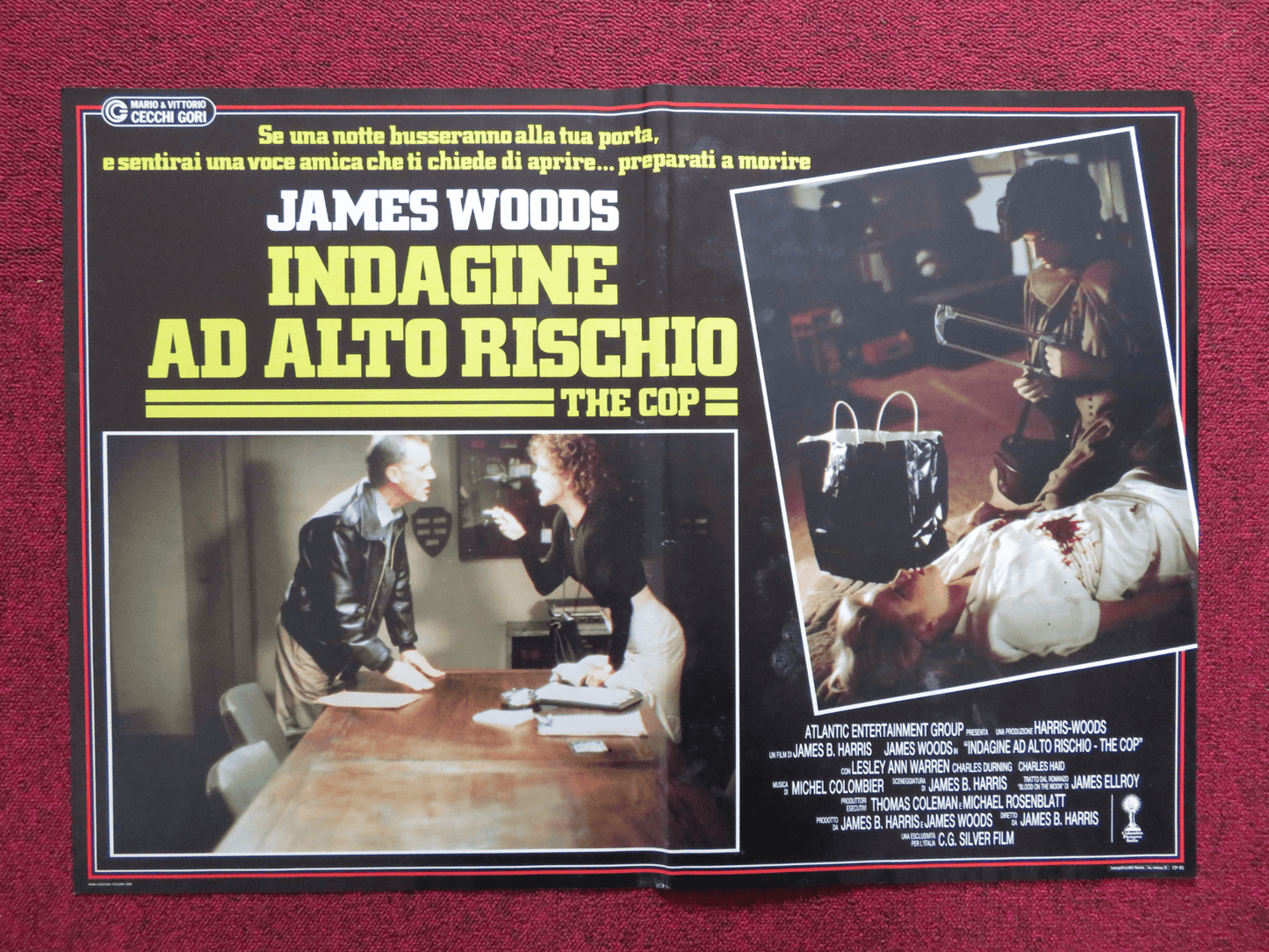 COP - D ITALIAN FOTOBUSTA POSTER JAMES WOODS LESLEY ANN WARREN 1988 Rendezvous Cinema Movie posters