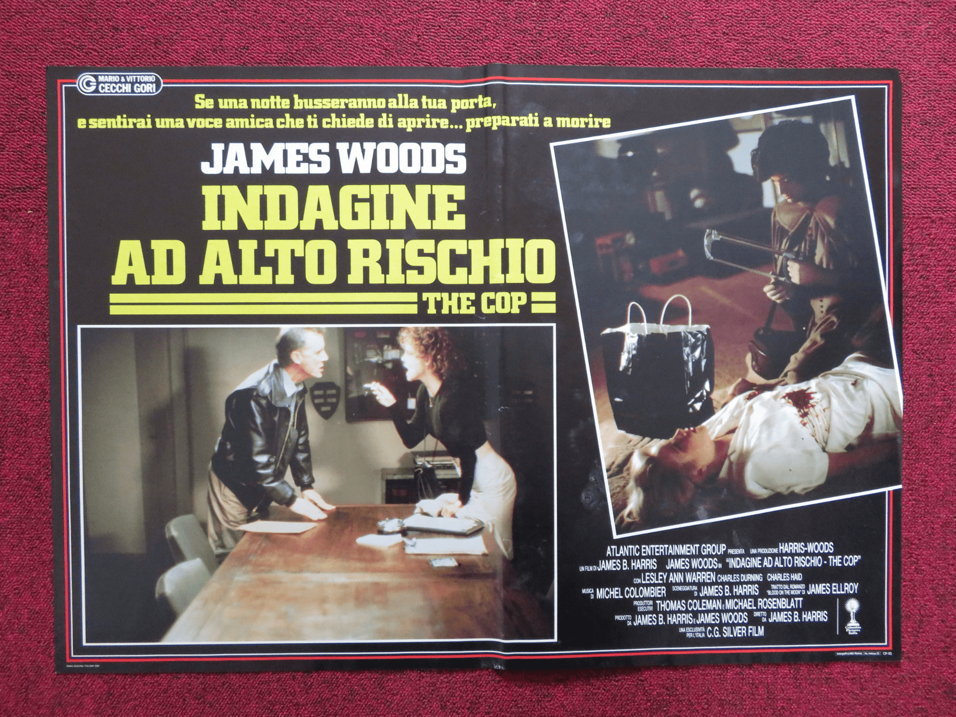 COP - D ITALIAN FOTOBUSTA POSTER JAMES WOODS LESLEY ANN WARREN 1988 Rendezvous Cinema Movie posters