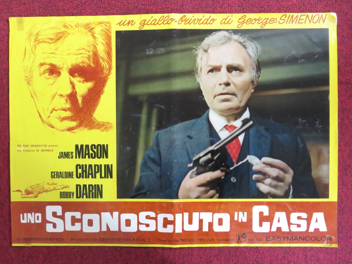 COP - OUT - D ITALIAN FOTOBUSTA POSTER JAMES MASON GERALDINE CHAPLIN 1967 Rendezvous Cinema Movie posters