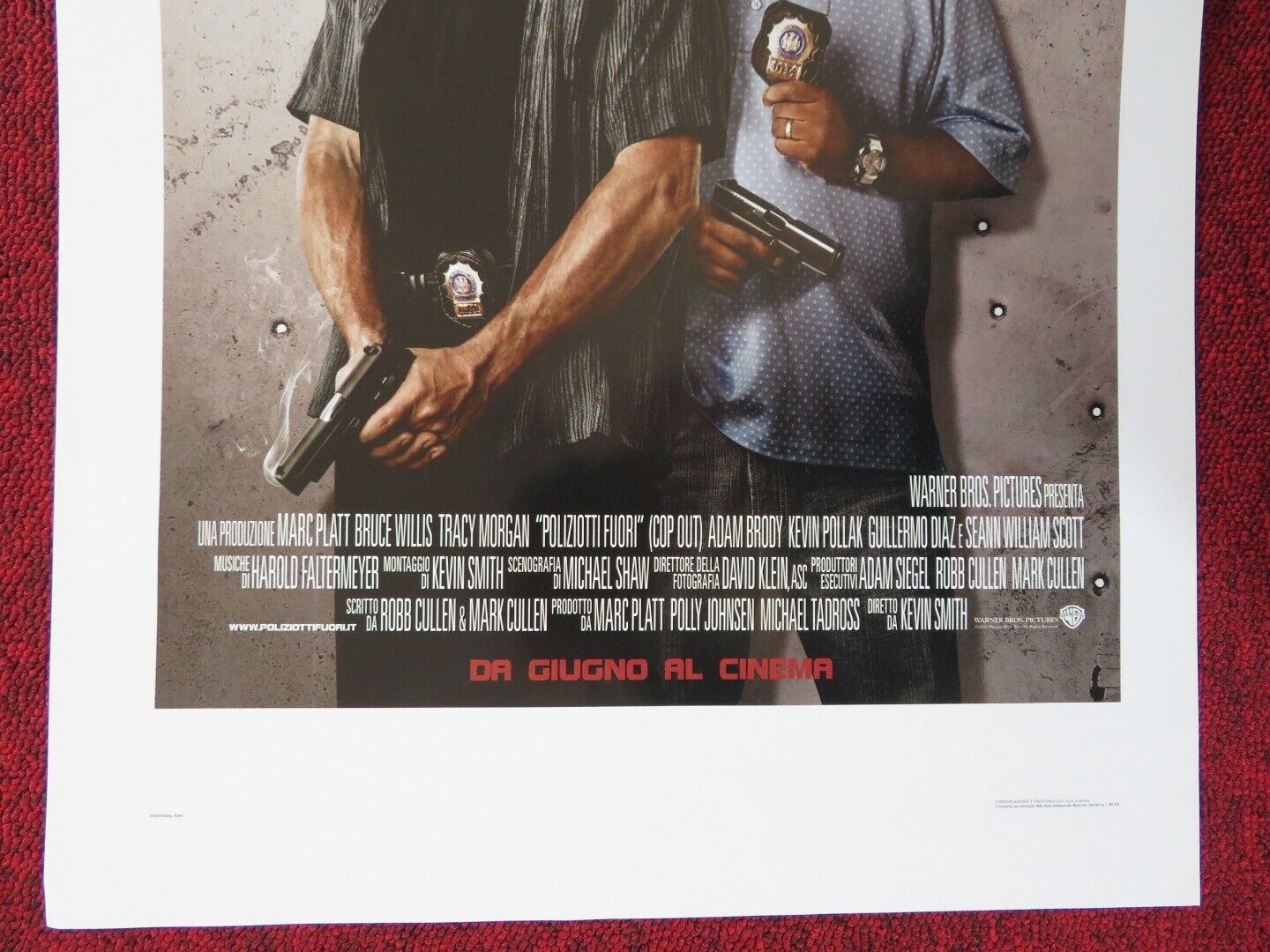 COP OUT ITALIAN LOCANDINA (27.5"x13") POSTER BRUCE WILLIS TRACY MORGAN 2004 Movie posters