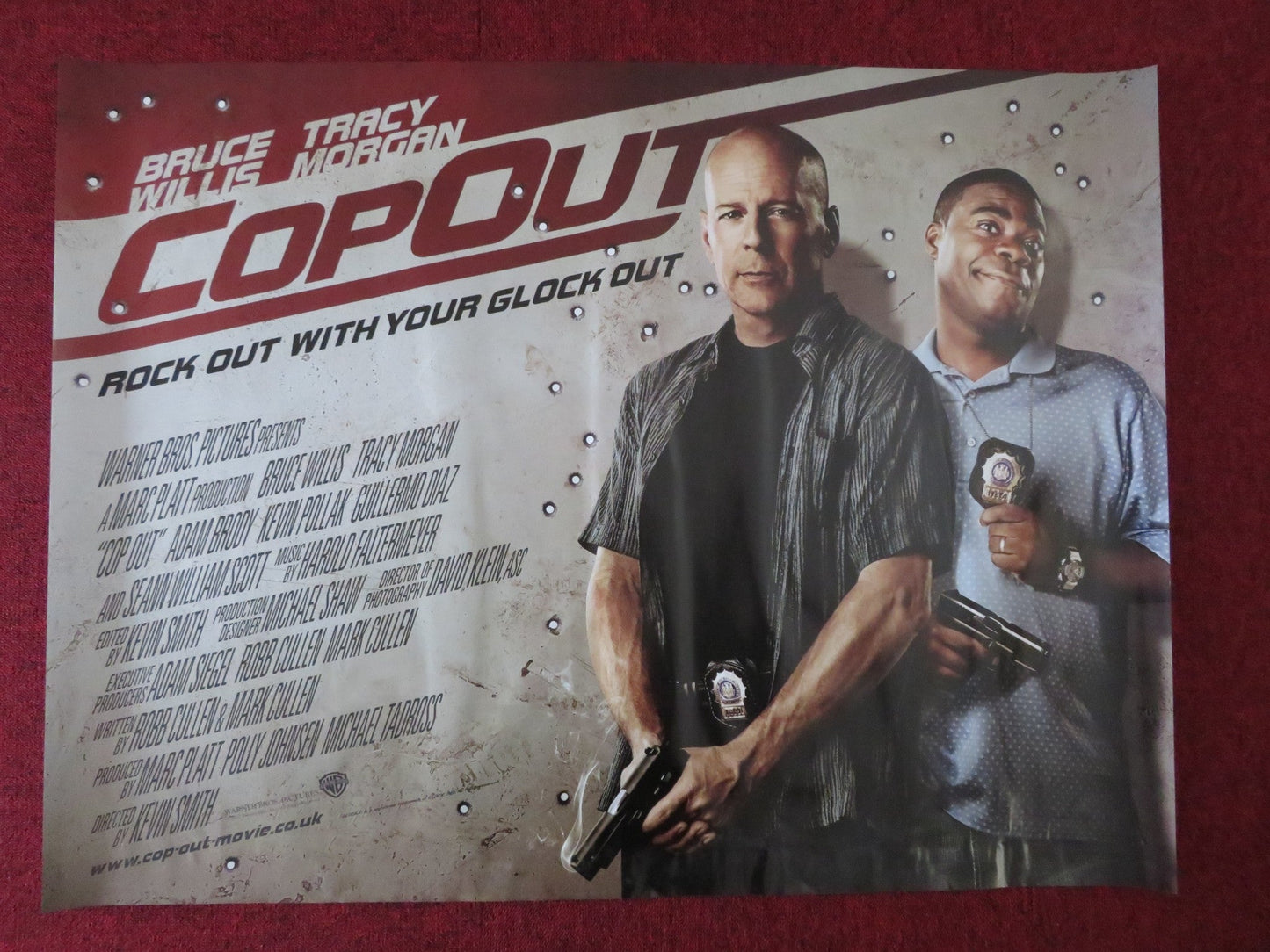 COP OUT UK QUAD (30"x 40") ROLLED POSTER BRUCE WILLIS TRACY MORGAN 2010 Rendezvous Cinema Movie posters