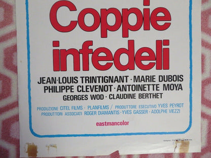 COPPIE INFEDELI / Escapade ITALIAN LOCANDINA (27.5"x13") POSTER M SOUTTER 1974 Movie posters