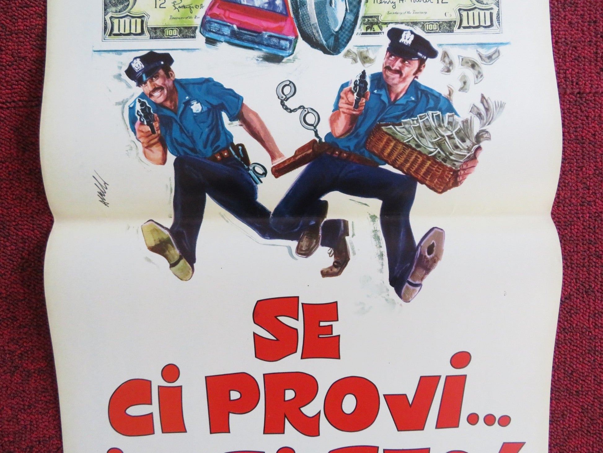 COPS AND ROBBERS - B ITALIAN LOCANDINA POSTER CLIFF GORMAN JOSEPH BOLOGNA 1973 Rendezvous Cinema Movie posters
