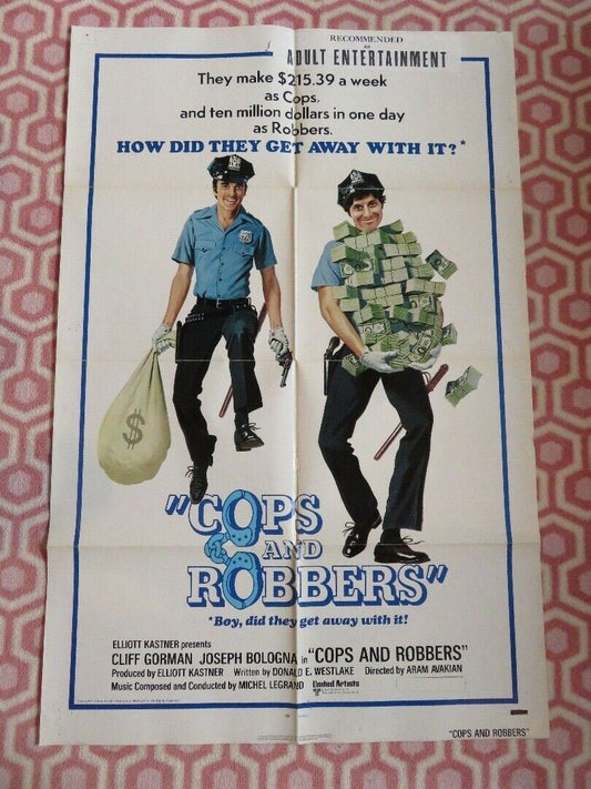 COPS AND ROBBERS US ONE SHEET POSTER CLIFF GORMAN JOSEPH BOLOGNA 1973 Movie posters