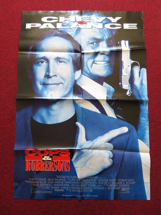 COPS & ROBBERSONS FOLDED US ONE SHEET POSTER CHEVY CHASE JACK PALANCE 1994 Rendezvous Cinema Movie posters