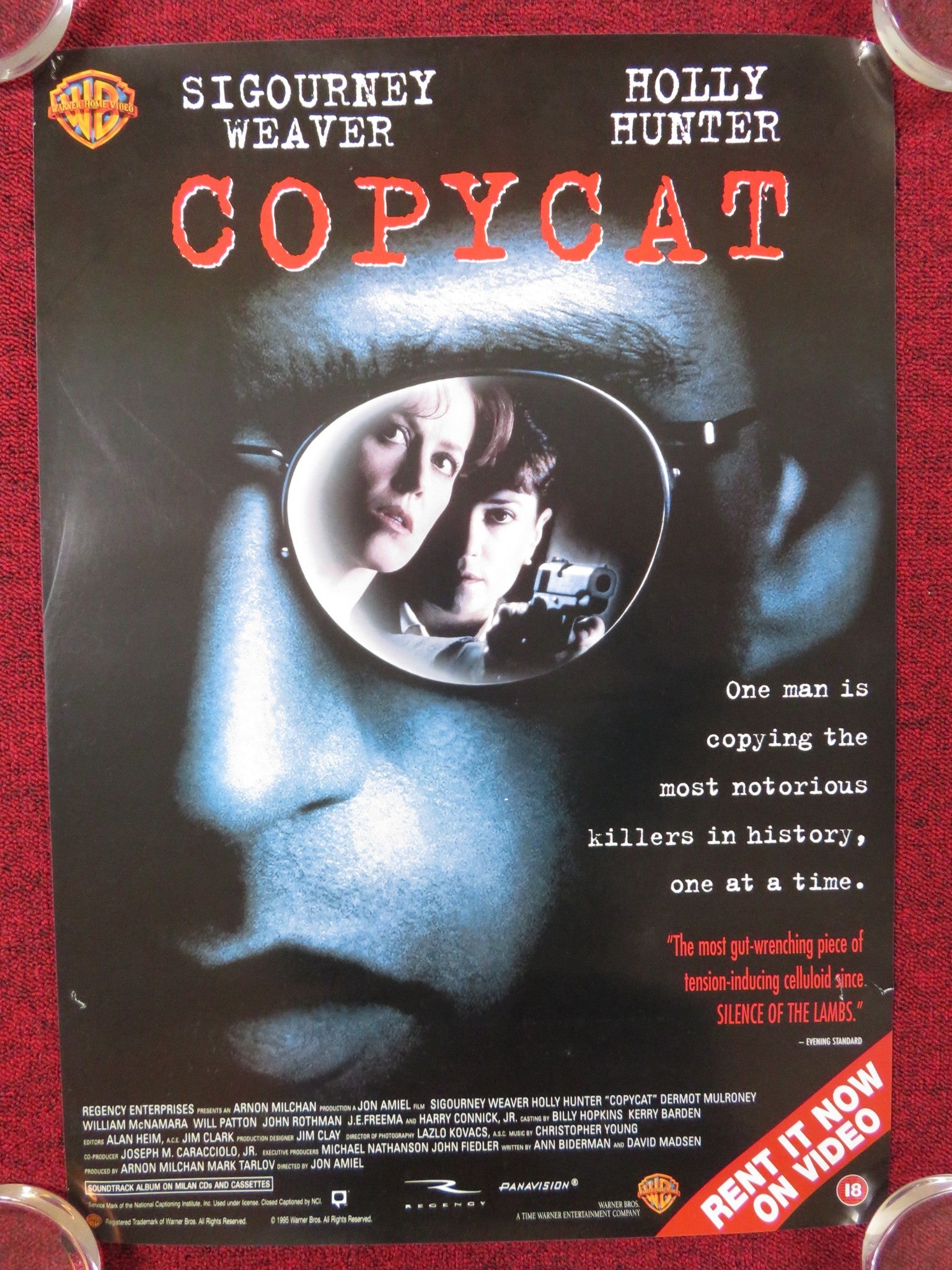 COPYCAT VHS POSTER SIGOURNEY WEAVER HOLLY HUDSON 1995 Rendezvous Cinema Movie posters
