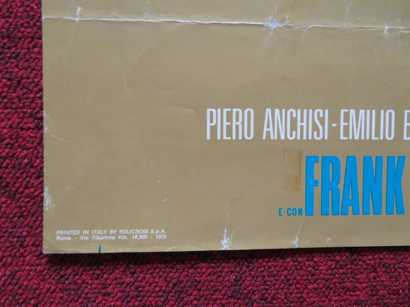 CORBARI ITALIAN FOGLIO ROLLED POSTER GIULIANO GEMMA TINA AUMONT 1970 Movie posters
