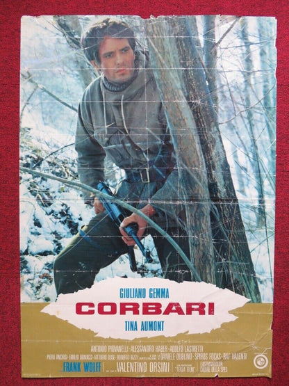 CORBARI ITALIAN FOGLIO ROLLED POSTER GIULIANO GEMMA TINA AUMONT 1970 Movie posters