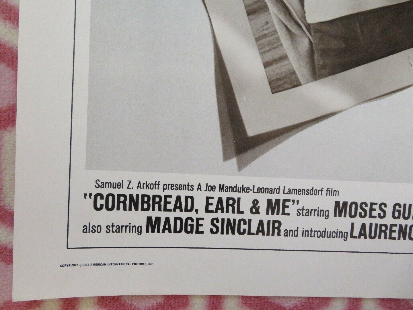 CORNBREAD, EARL & ME US HALF SHEET (22"x 28") POSTER MOSES GUNN R CASH 1975 Movie posters
