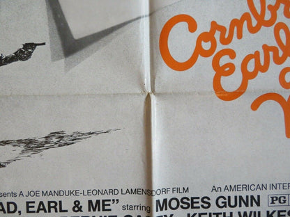 CORNBREAD, EARL & ME US ONE SHEET POSTER MOSES GUNN L.FISHBURNE1975 - Rendezvous Cinema