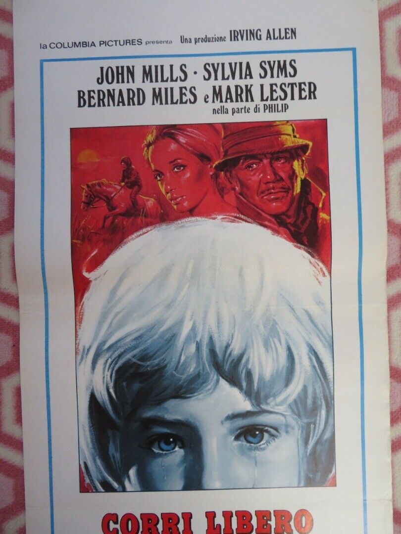 CORRI LIBERO E SELVAGGIO ITALIAN LOCANDINA (27.5"x13") POSTER JOHN MILLS 1970 Movie posters