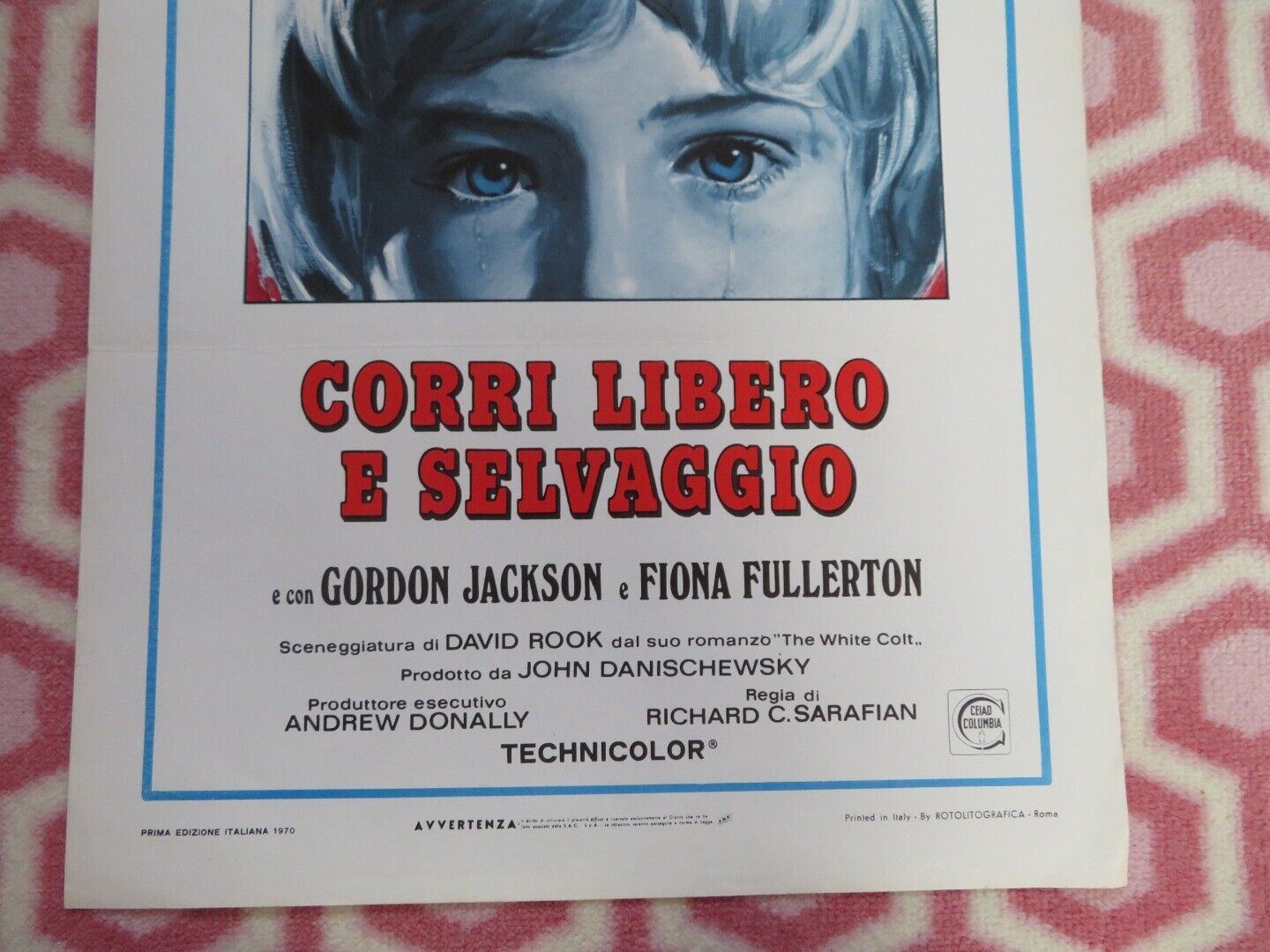 CORRI LIBERO E SELVAGGIO ITALIAN LOCANDINA (27.5"x13") POSTER JOHN MILLS 1970 Movie posters