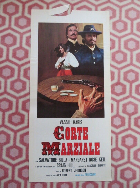 CORTE MARZIALE ITALIAN LOCANDINA (27"x13") POSTER VASSILI KARIS 1973 Movie posters