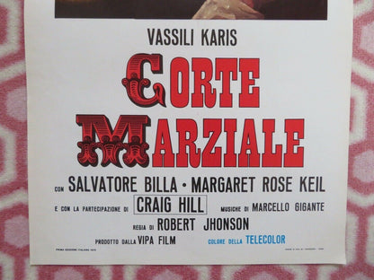 CORTE MARZIALE ITALIAN LOCANDINA (27"x13") POSTER VASSILI KARIS 1973 Movie posters