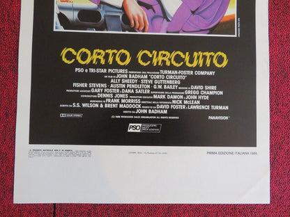 CORTO CIRCUITO / Short Circuit ITALIAN LOCANDINA (27.5"x13") POSTER 1986 - Rendezvous Cinema