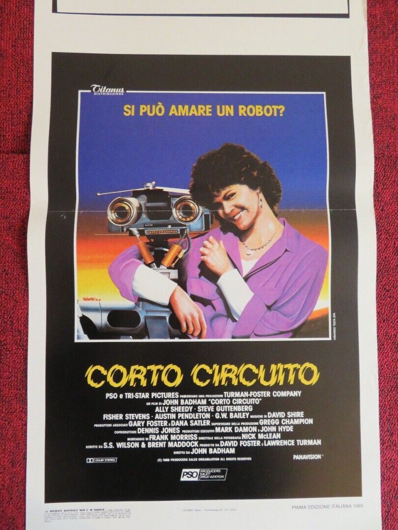 CORTO CIRCUITO / Short Circuit ITALIAN LOCANDINA (27.5"x13") POSTER 1986 - Rendezvous Cinema